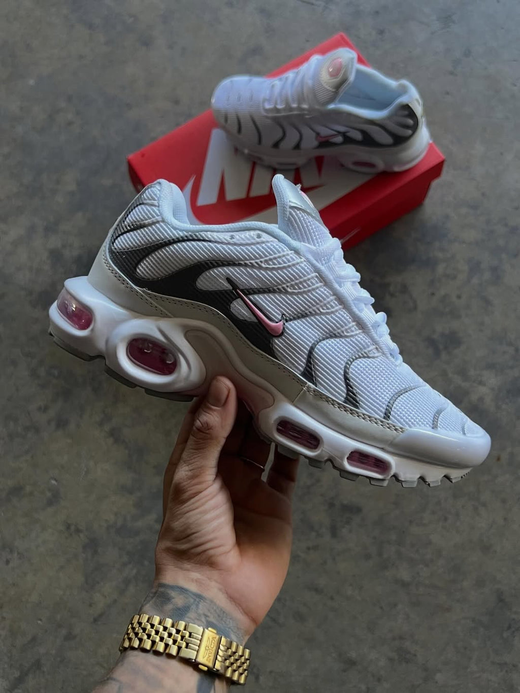 Nike Air Max Tn Plus White Grey Pink