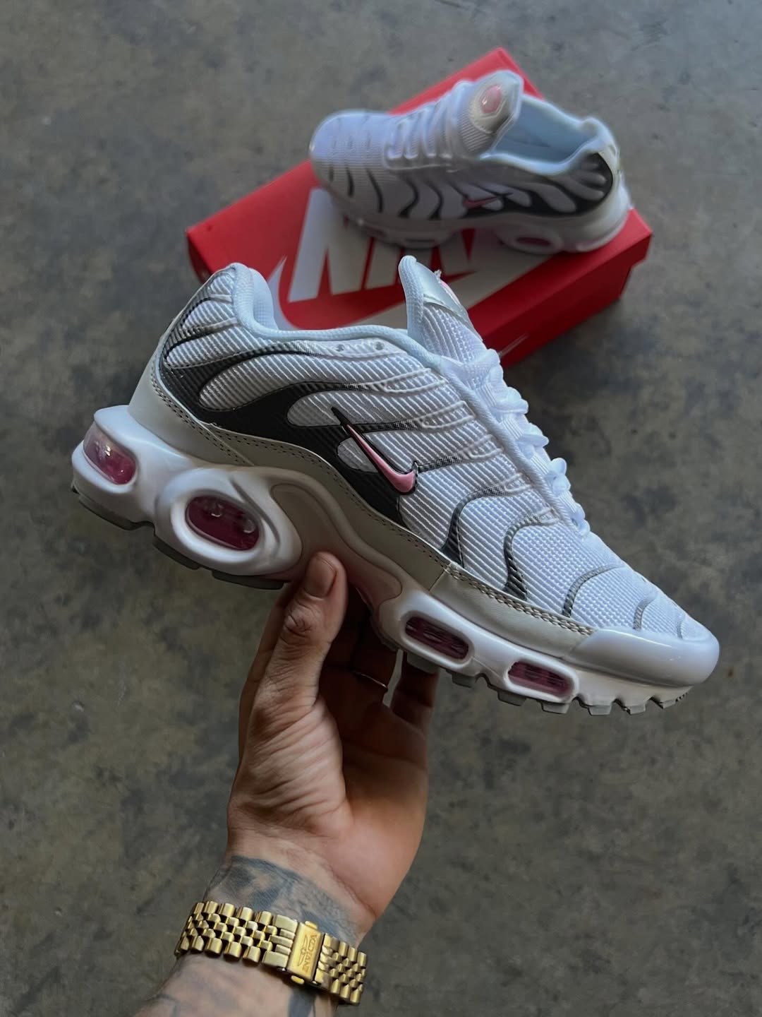 Nike Air Max Tn Plus White Grey Pink